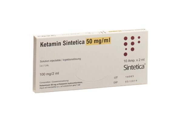 Ketamin Sintetica Inj Lös 50 mg/ml 2ml Ampullen 10 Stk