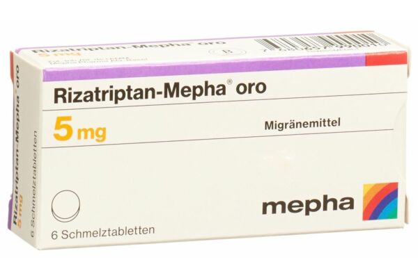 Rizatriptan-Mepha oro Schmelztabl 5 mg 6 Stk
