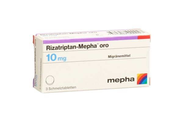 Rizatriptan-Mepha oro cpr orodisp 10 mg 3 pce