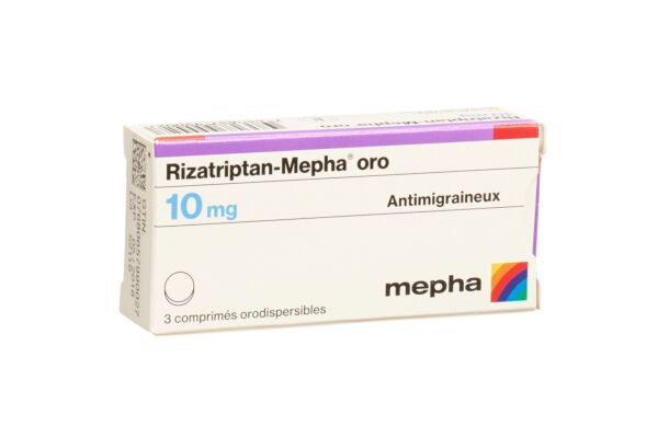 Rizatriptan-Mepha oro Schmelztabl 10 mg 3 Stk
