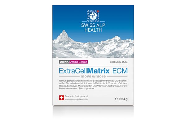 Extra Cell Matrix ECM Drink für Gelenke Knorpel Bänder Sehnen und Knochen Aroma Beeren Btl 30 Stk