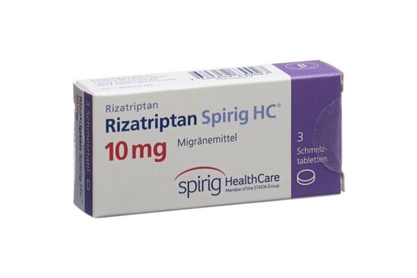 Rizatriptan Spirig HC Schmelztabl 10 mg 3 Stk