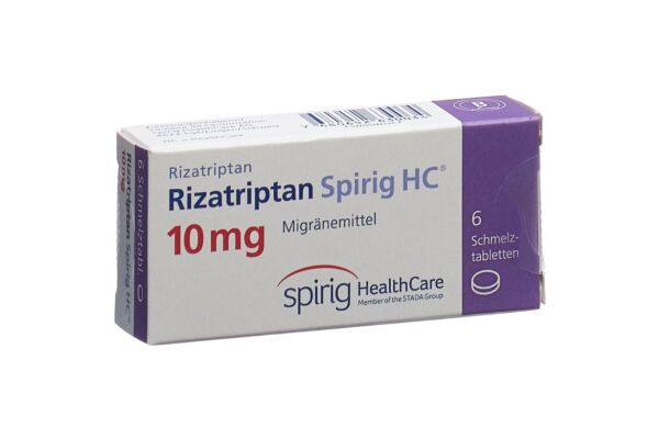 Rizatriptan Spirig HC Schmelztabl 10 mg 6 Stk