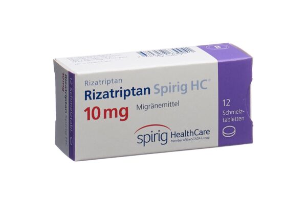 Rizatriptan Spirig HC Schmelztabl 10 mg 12 Stk