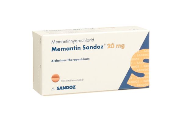 Mémantine Sandoz cpr pell 20 mg 98 pce