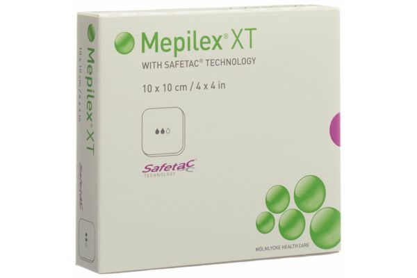 Mepilex Safetac XT 10x10cm stérile 5 pce