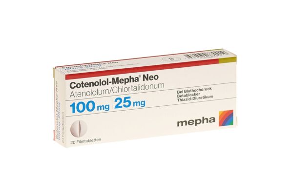 Cotenolol-Mepha Neo cpr pell 100/25 20 pce