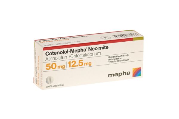 Cotenolol-Mepha Neo mite Filmtabl 50/12.5 30 Stk