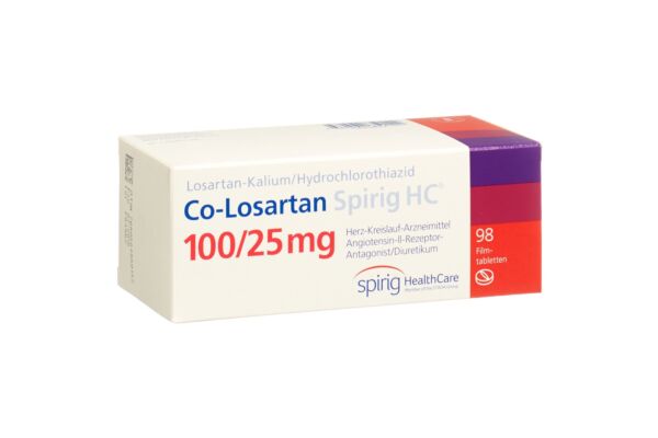 Co-Losartan Spirig HC cpr pell 100/25mg 98 pce