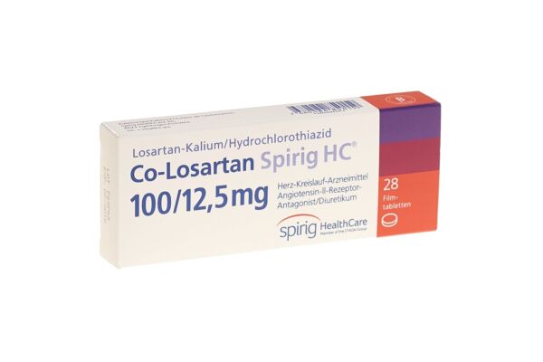 Co-Losartan Spirig HC Filmtabl 100/12.5mg 28 Stk