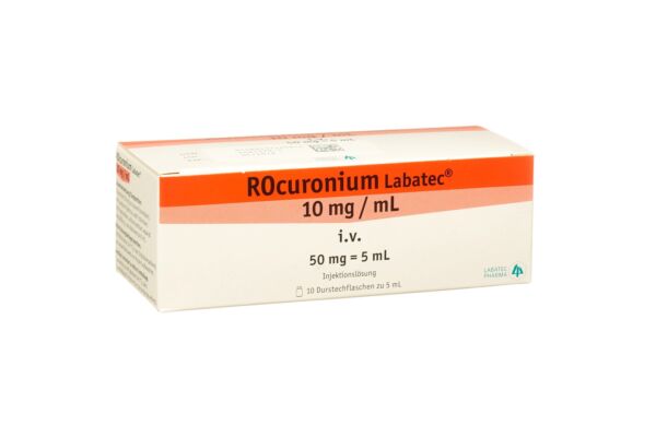 Rocuronium Labatec Inj Lös 50 mg/5ml 10 Durchstf 5 ml