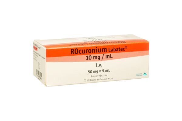 Rocuronium Labatec sol inj 50 mg/5ml 10 flac 5 ml