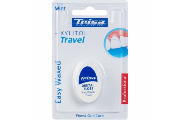 Trisa Easy Waxed Travel 10m mint Xylitol
