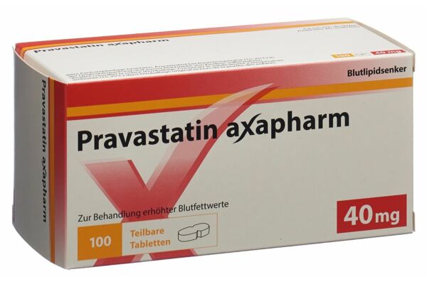 Pravastatin axapharm Tabl 40 mg (teilbar) 100 Stk