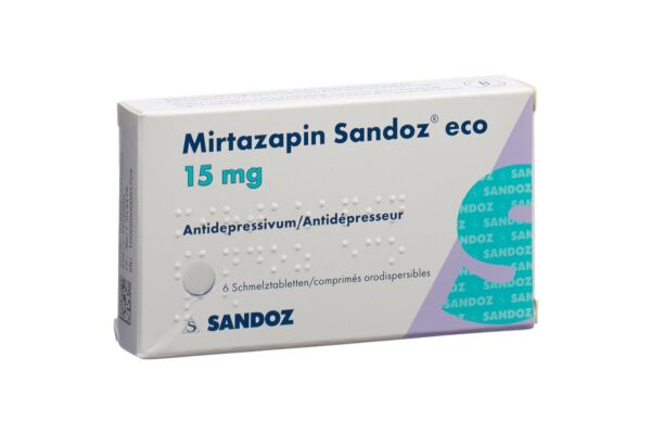 Mirtazapin Sandoz eco Schmelztabl 15 mg 6 Stk