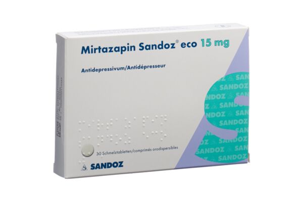 Mirtazapin Sandoz eco Schmelztabl 15 mg 30 Stk