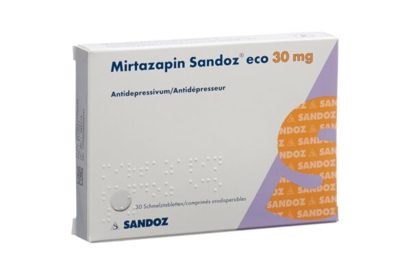 Mirtazapine Sandoz eco cpr orodisp 30 mg 30 pce
