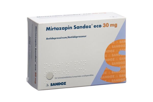 Mirtazapin Sandoz eco Schmelztabl 30 mg 96 Stk