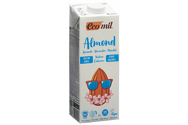 Ecomil Mandelgetränk ohne Zucker mit Kalzium 1 lt