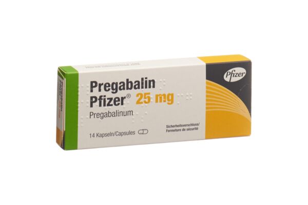 Pregabalin Pfizer caps 25 mg 14 pce