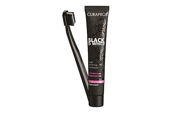 Curaprox Set Black is white dentifrice 90ml + CS5460 brosse à dents