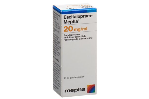 Escitalopram-Mepha gouttes 20 mg/ml fl 15 ml