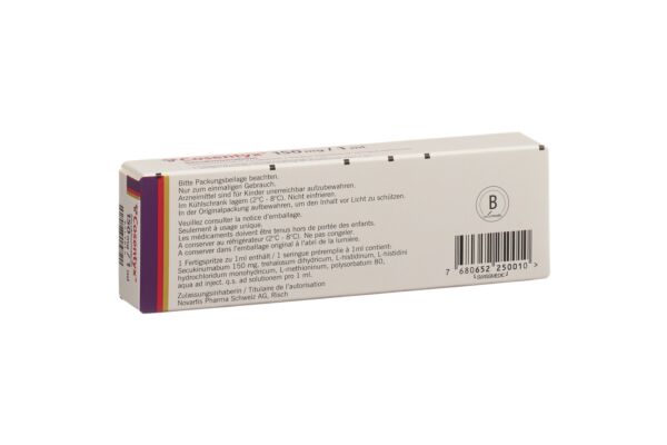 Cosentyx Inj Lös 150 mg/1ml Fertspr