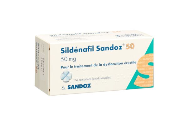 Sildénafil Sandoz cpr 50 mg 24 pce