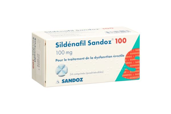 Sildénafil Sandoz cpr 100 mg 24 pce