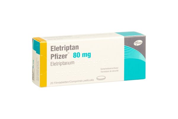 Eletriptan Pfizer cpr pell 80 mg 20 pce