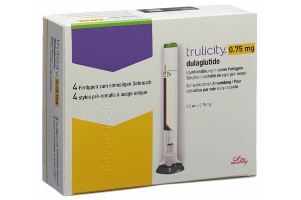 Trulicity sol inj 0.75 mg/0.5ml stylo prérempli 4 pce