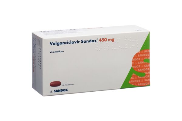 Valganciclovir Sandoz cpr pell 450 mg 60 pce