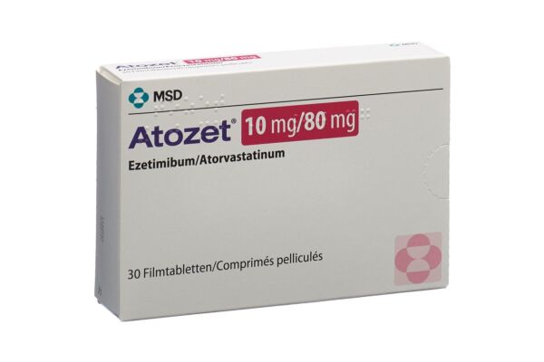 Atozet Filmtabl 10/80 mg 30 Stk
