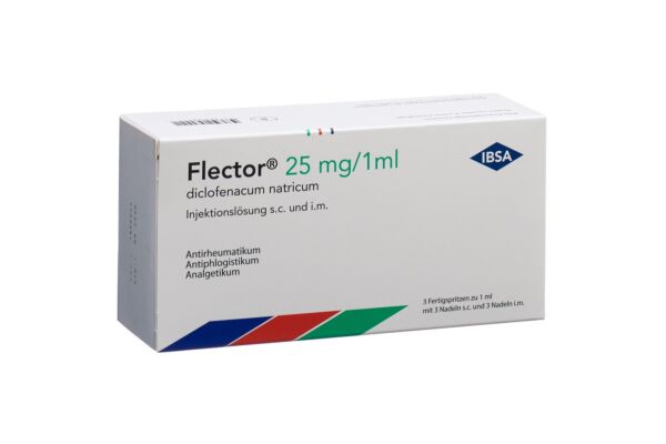 Flector sol inj 25 mg/1ml seringue préremplie s.c./i.m. 3 pce