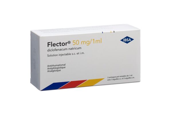 Flector sol inj 50 mg/1ml seringue préremplie s.c./i.m. 3 pce