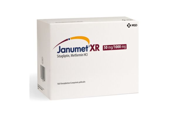 Janumet XR cpr pell ret 50/1000 mg 3 fl 56 pce