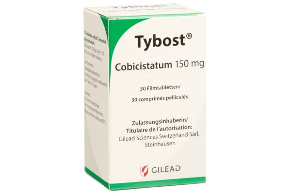 Tybost cpr pell 150 mg bte 30 pce