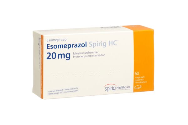 Esoméprazole Spirig HC cpr 20 mg 60 pce