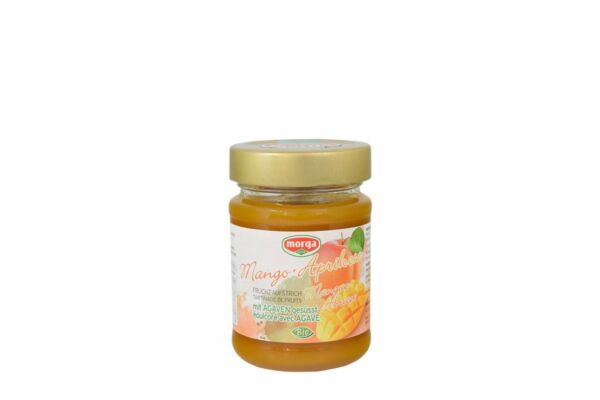 Morga Fruchtaufstrich Mango-Aprikose Agave Bio Glas 175 g