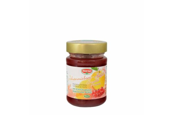 Morga Fruchtaufstrich Johannisbeere-Apfel Agave Bio Glas 175 g