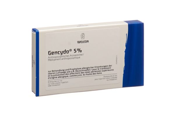 Gencydo 5% Inj Lös 8 Amp 1 ml