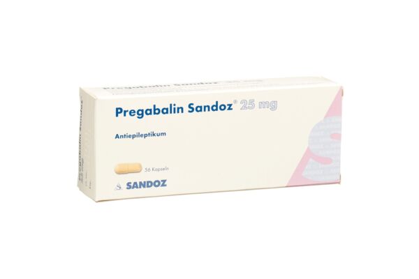 Prégabaline Sandoz caps 25 mg 56 pce
