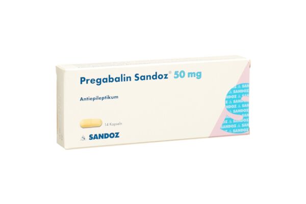 Prégabaline Sandoz caps 50 mg 14 pce