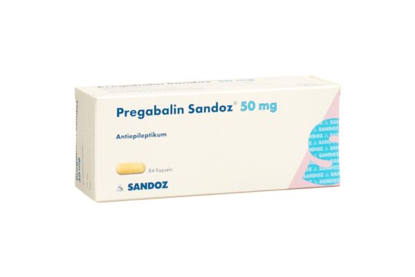 Prégabaline Sandoz caps 50 mg 84 pce