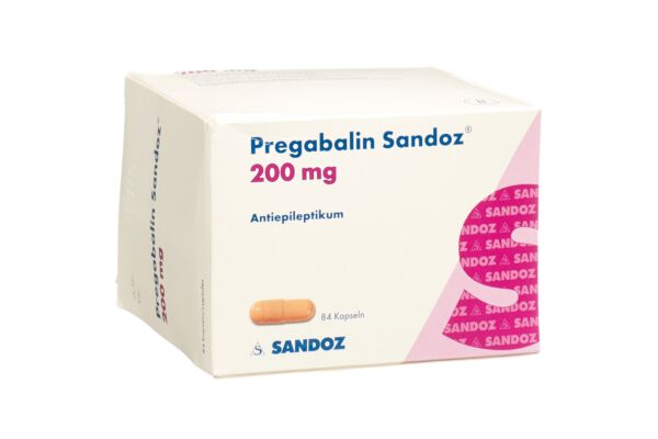Prégabaline Sandoz caps 200 mg 84 pce