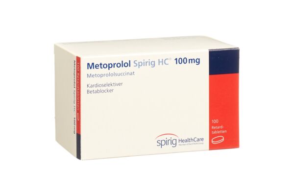 Métoprolol Spirig HC cpr pell ret 100 mg 100 pce