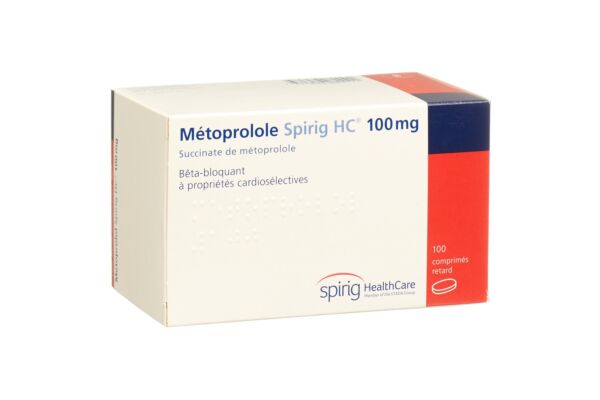 Métoprolol Spirig HC cpr pell ret 100 mg 100 pce