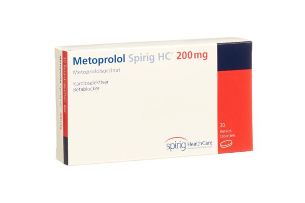 Metoprolol Spirig HC Ret Filmtabl 200 mg 30 Stk