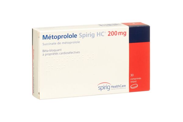 Métoprolol Spirig HC cpr pell ret 200 mg 30 pce