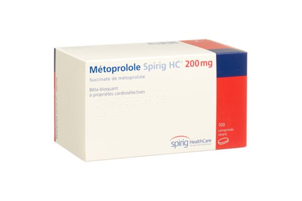 Métoprolol Spirig HC cpr pell ret 200 mg 100 pce